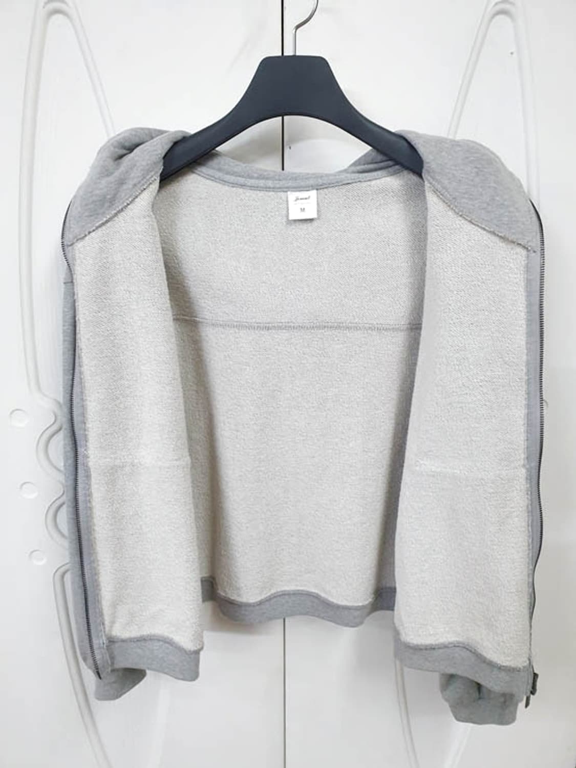 제멋 남성 오버핏 크롭 후드집업 그레이 M 상품이미지4