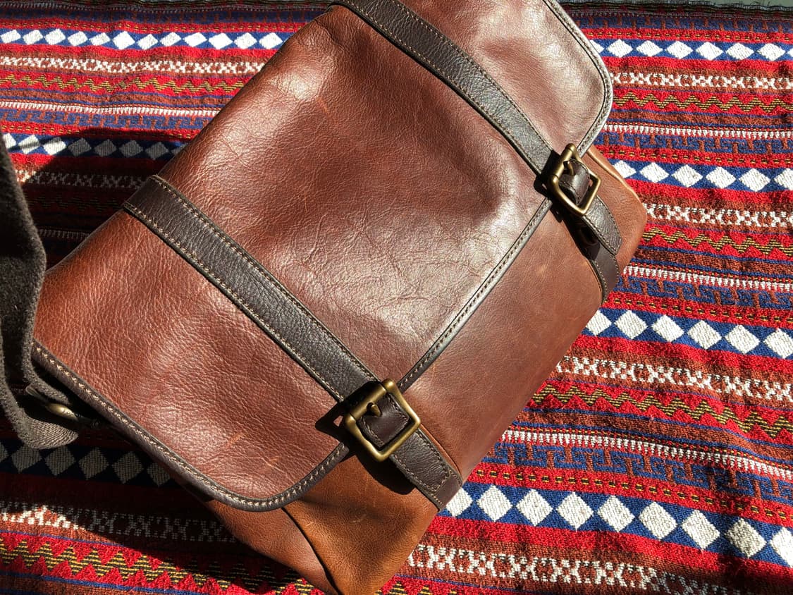 파슬 브라운 레더 브리프케이스 메신저백 상품이미지6