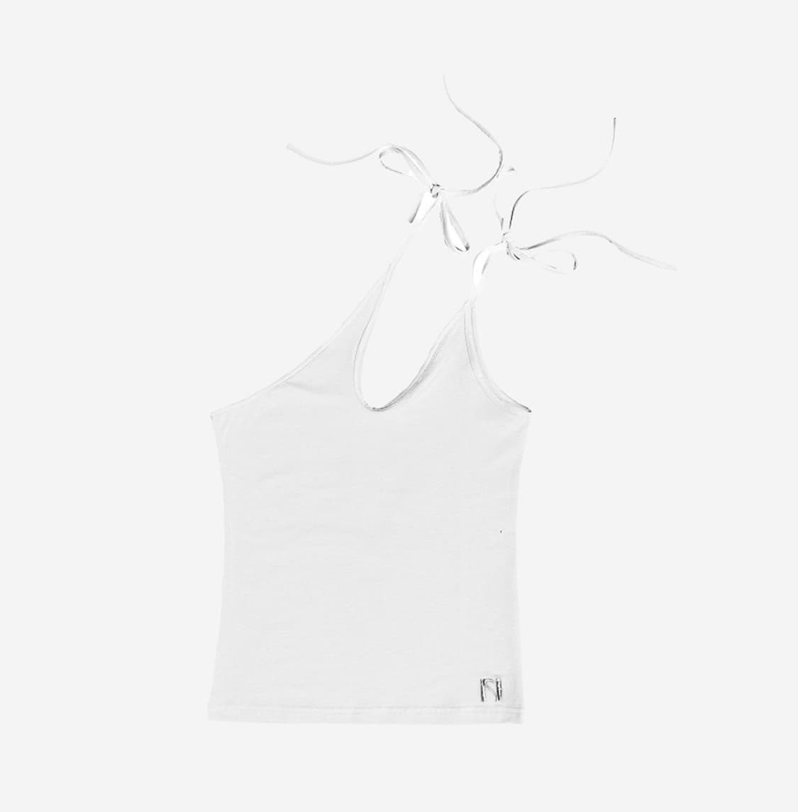 새상품 뉴얼린 스트링 레이어드 슬리브리스 화이트 상품이미지1