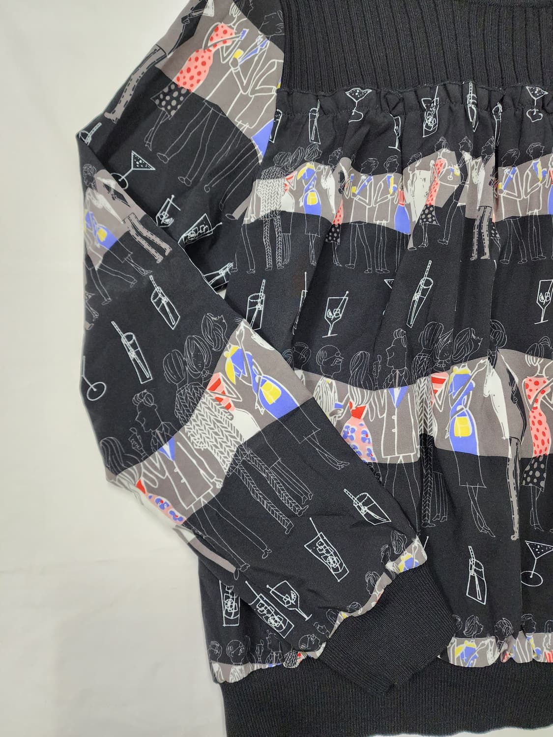 샤틴 패턴 니트 블라우스 상품이미지4