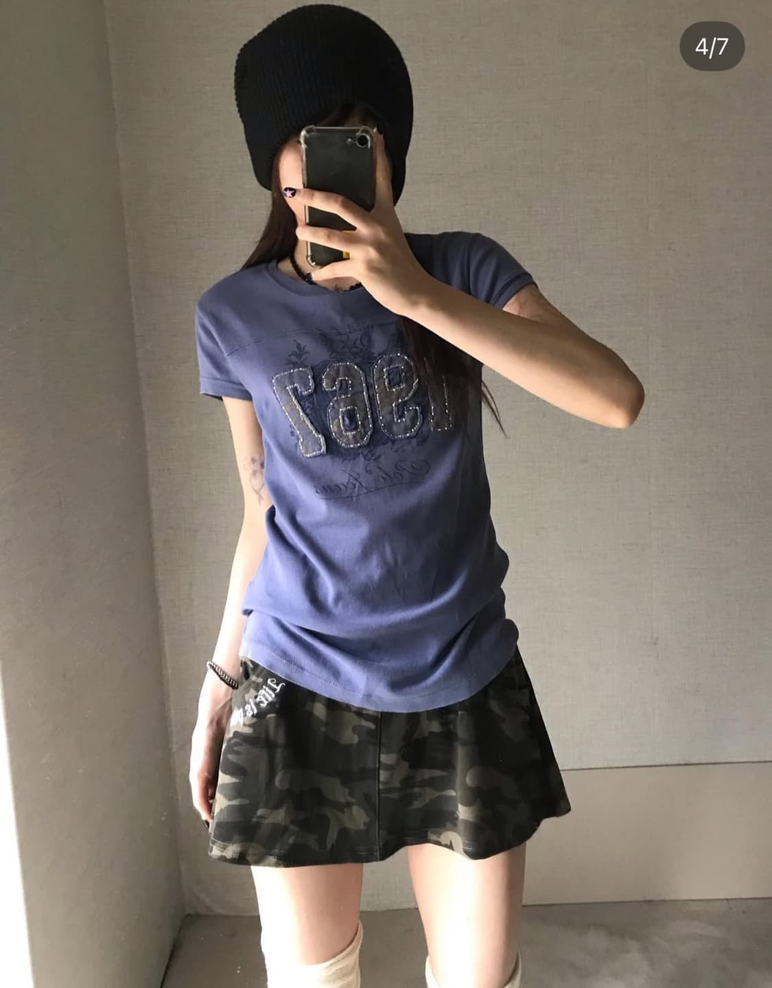 빈티지 폴로 대장 자수 반팔 프린팅 상품이미지2