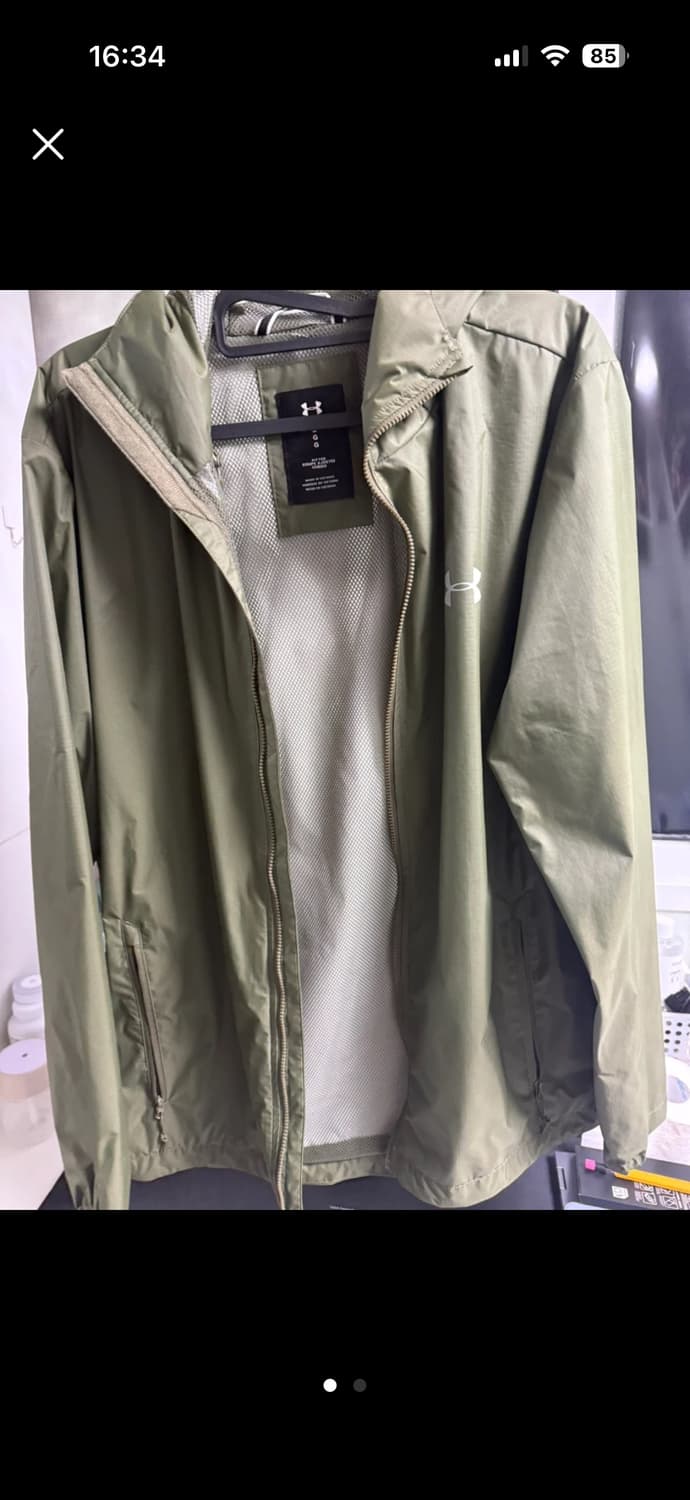 언더아머 카키 바람막이 L  상품이미지1