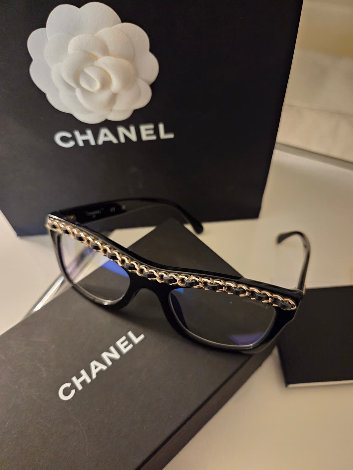 샤넬 금장체인 안경 상품이미지3