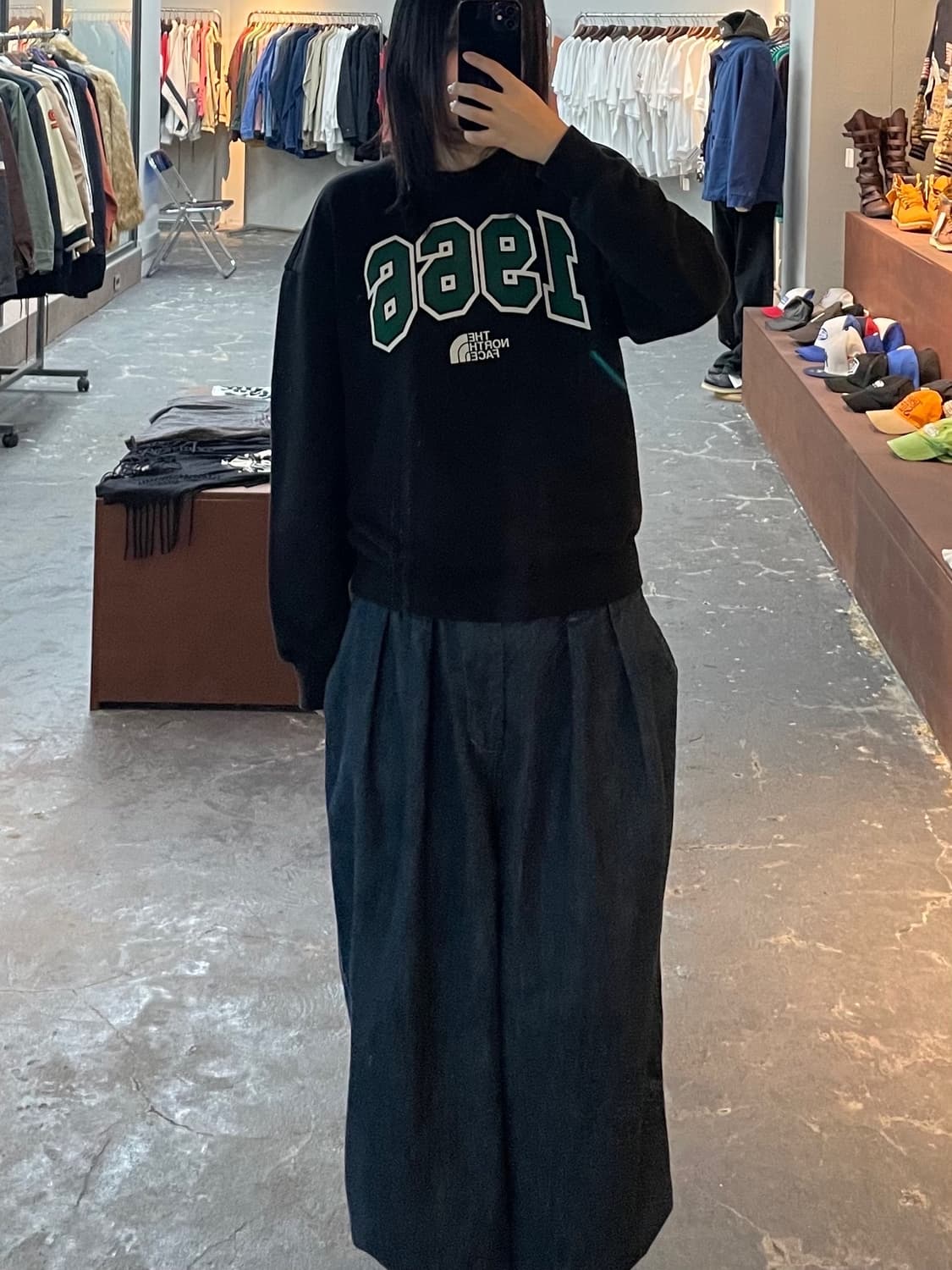 노스페이스 화이트라벨 1966로고 맨투맨 H1083 상품이미지1