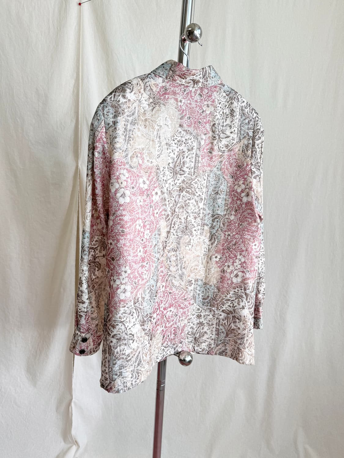 페이즐리 플리워 패턴 셔츠 상품이미지5