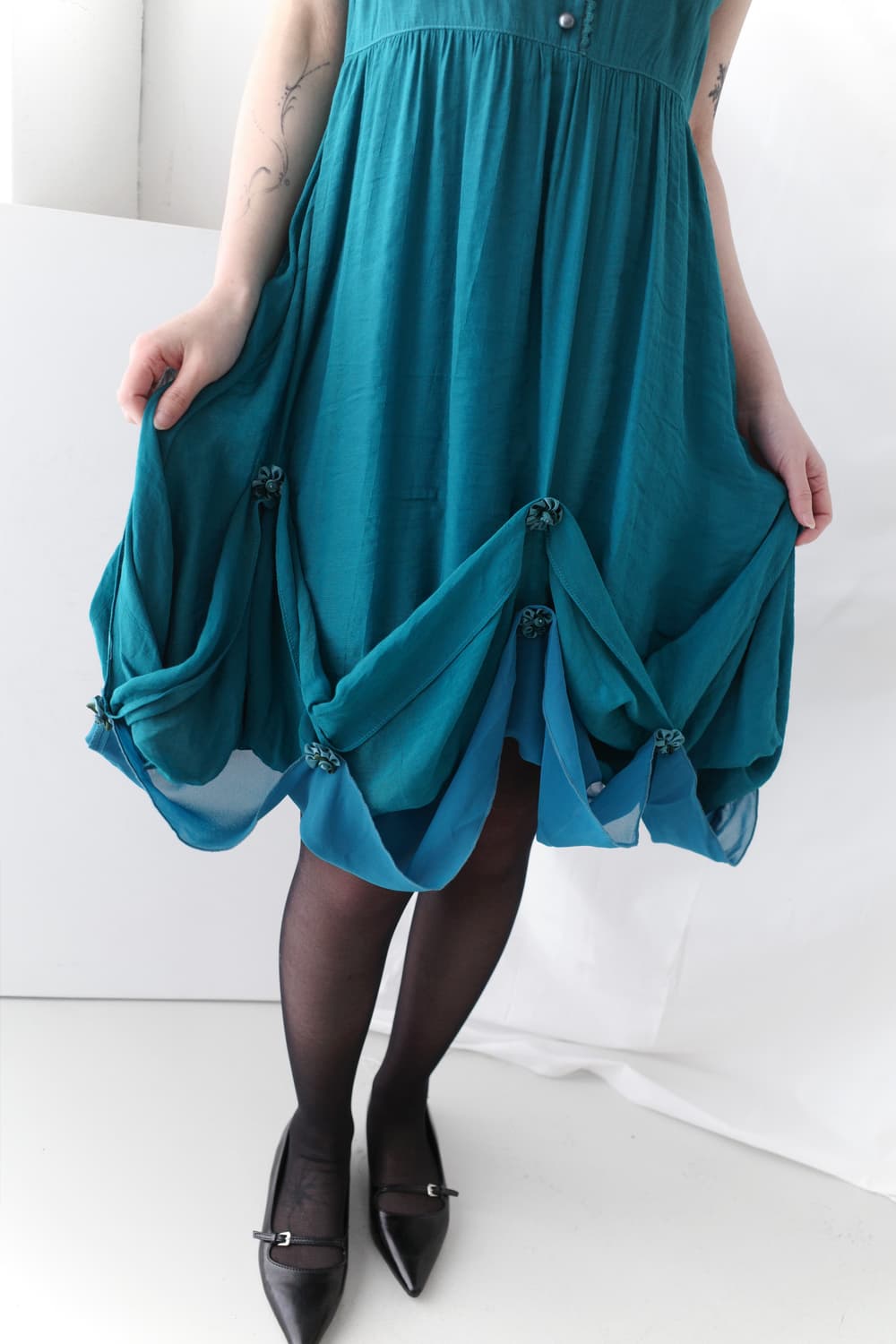 flower beads sleeveless dress 상품이미지9