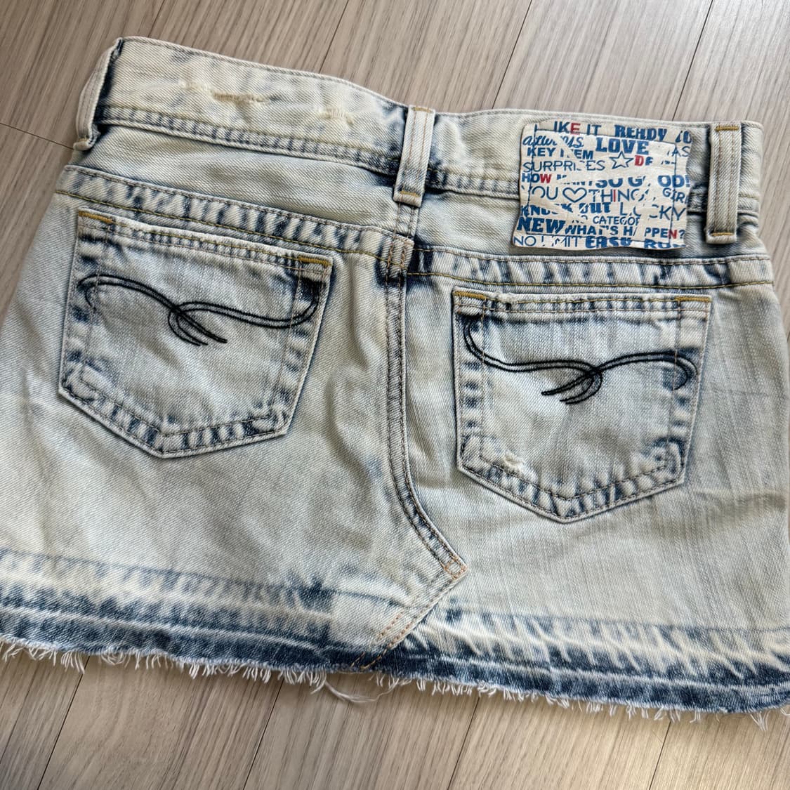 펑크 스타일 데님 스커트 punky denim skirt 갸루 상품이미지2