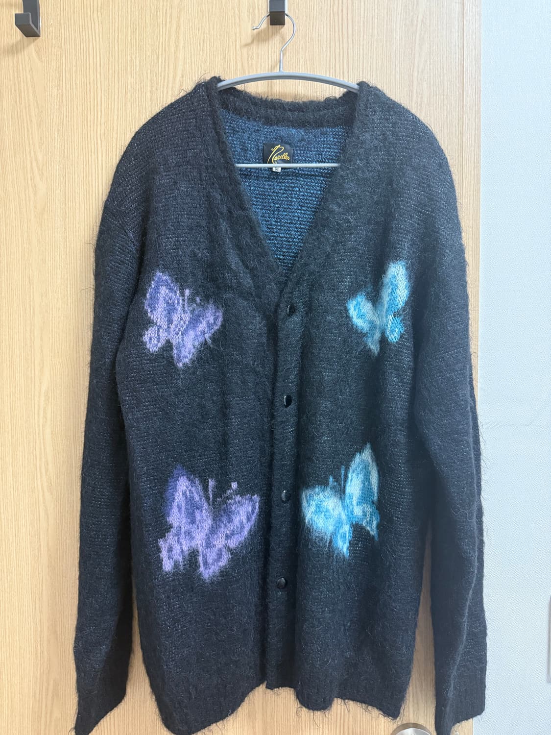 Needles 별주 빠삐용 모헤어 가디건 블랙 상품이미지1