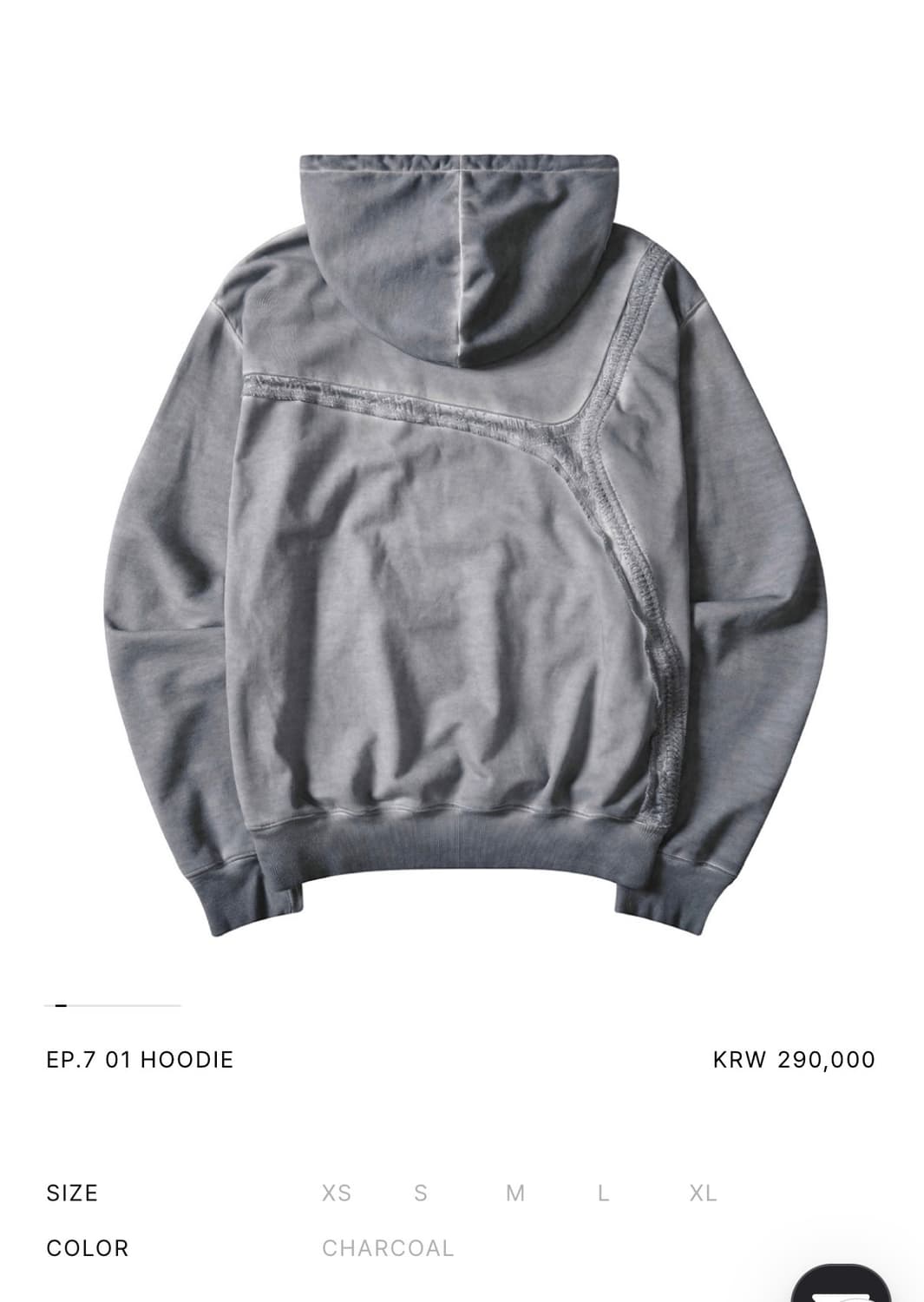 xlim ep.7 차콜 후디 XL 상품이미지3