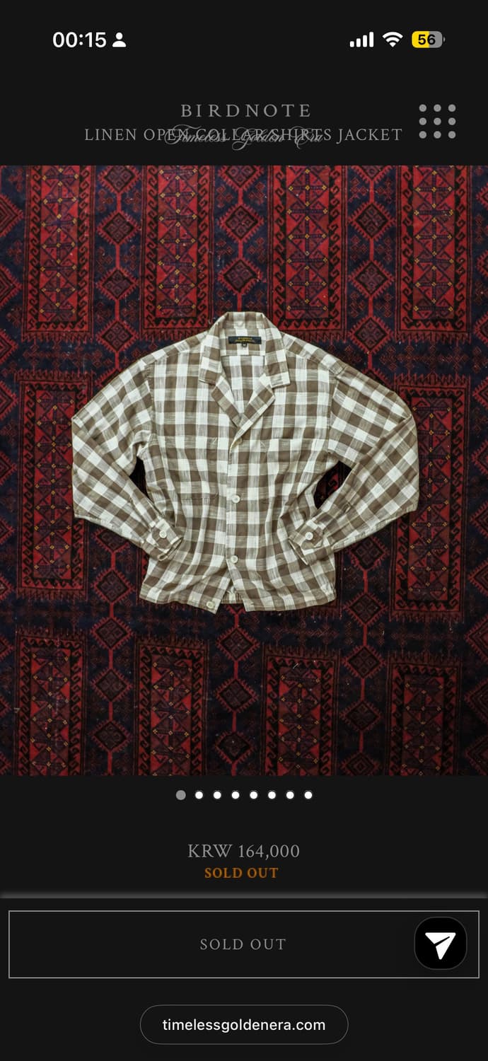 버드노트 LINEN OPEN COLLAR SHIRTS JACKET 상품이미지1