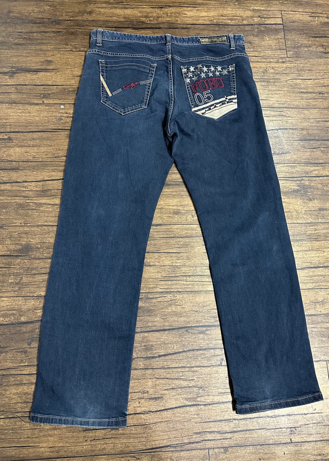 푸부 FUBU 컬렉션 Y2K 힙합 데님 팬츠 진청 36사이즈 상품이미지2
