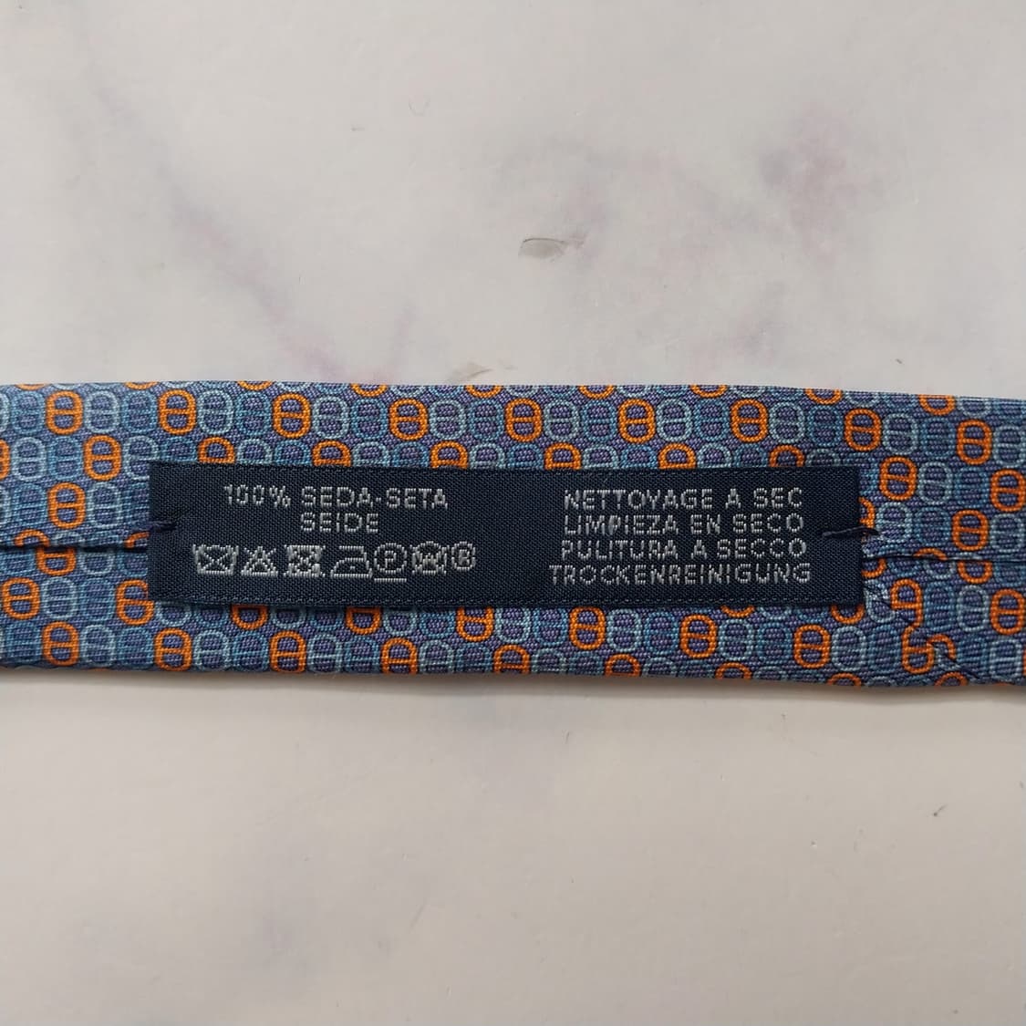 피에르 발망 실크 블루 스트라이프 넥타이 9.1cm A+등급 A19701 상품이미지8