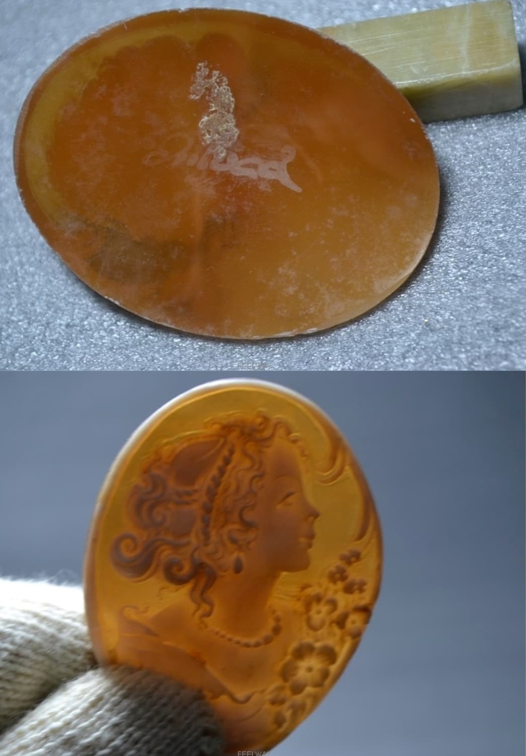 이탈리아 수입품~초대형 아도니스 진품 천연쉘 까메오 보석 원석 브로치 명 상품이미지3