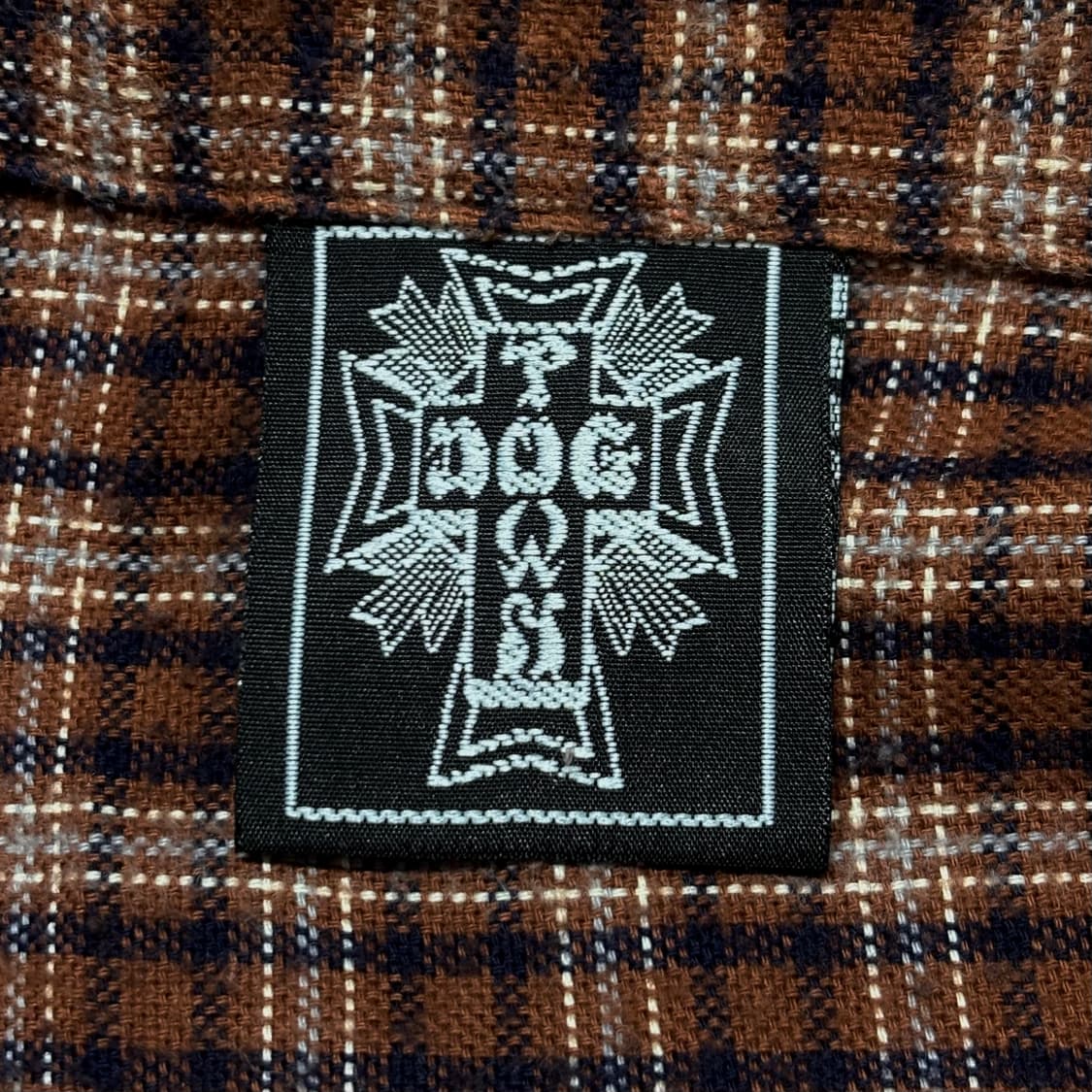 독타운 도그타운 플란넬 옴브레 브라운 체크 스케이터 셔츠 남방 상품이미지3