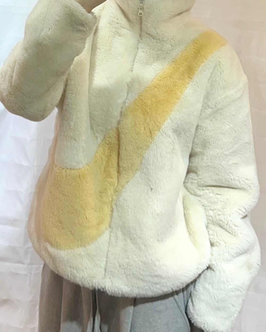 나이키 빅스우시 화이트 후리스 자켓 상품이미지1