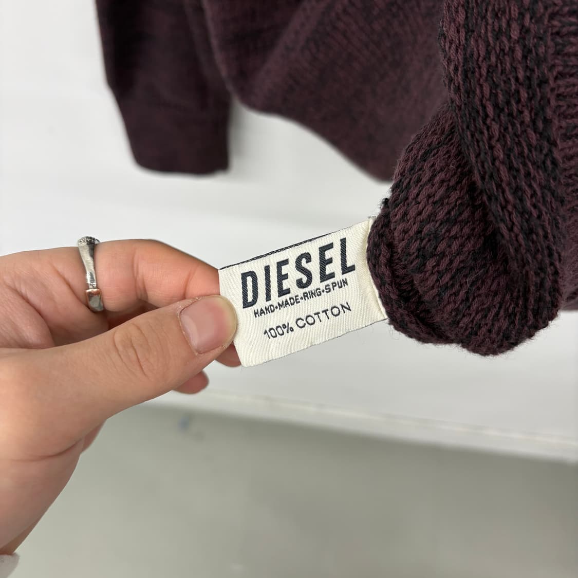 디젤 하프넥 니트 버건디 여/XXL 상품이미지5