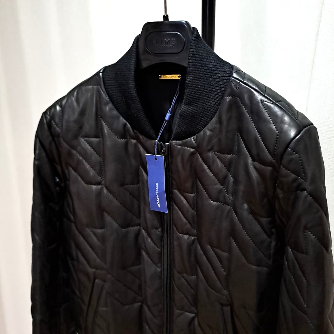 (새제품) 레베카밍코프 램스킨 퀼팅 블루종 M B282 상품이미지2