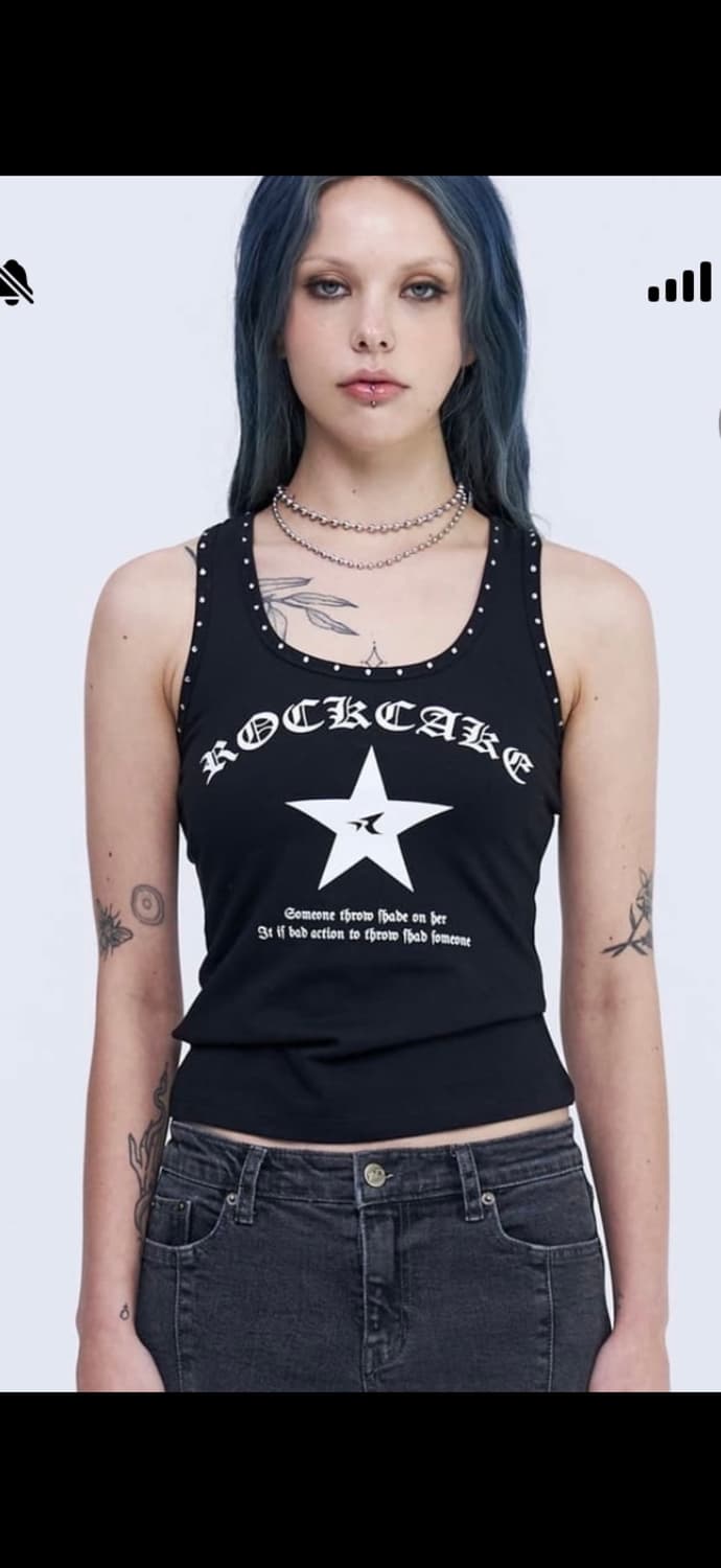 락케이크 Crystal Hotfix Sleeveless - Black 상품이미지1