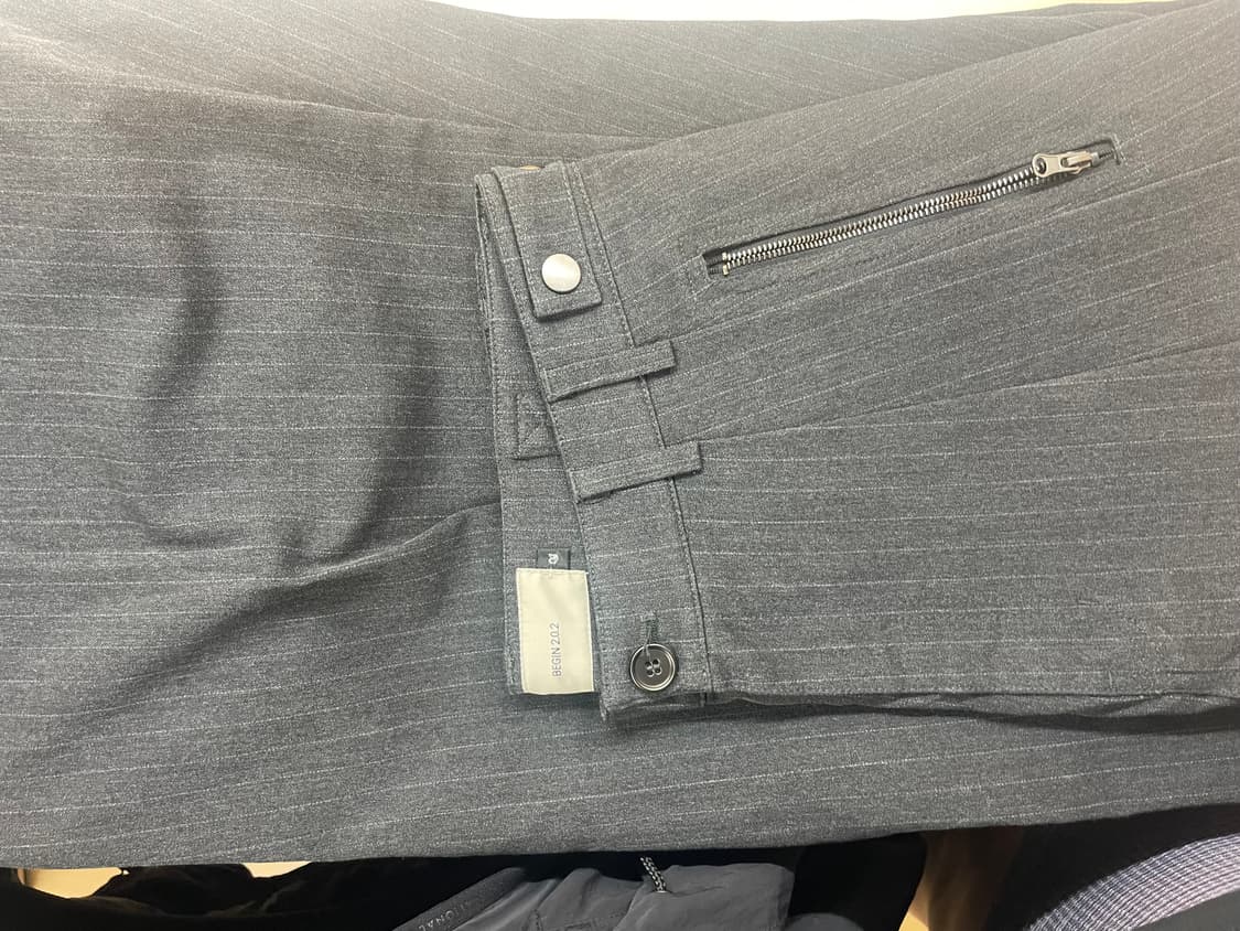 비긴 202 록 링크 차콜 스트라이프 슬랙스 2 상품이미지2