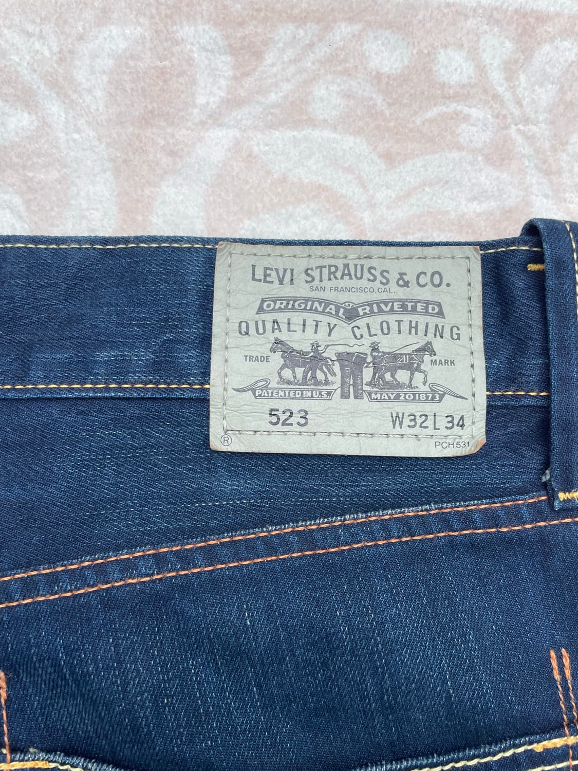 리바이스 523 인디고 스트레이트 데님팬츠 상품이미지8