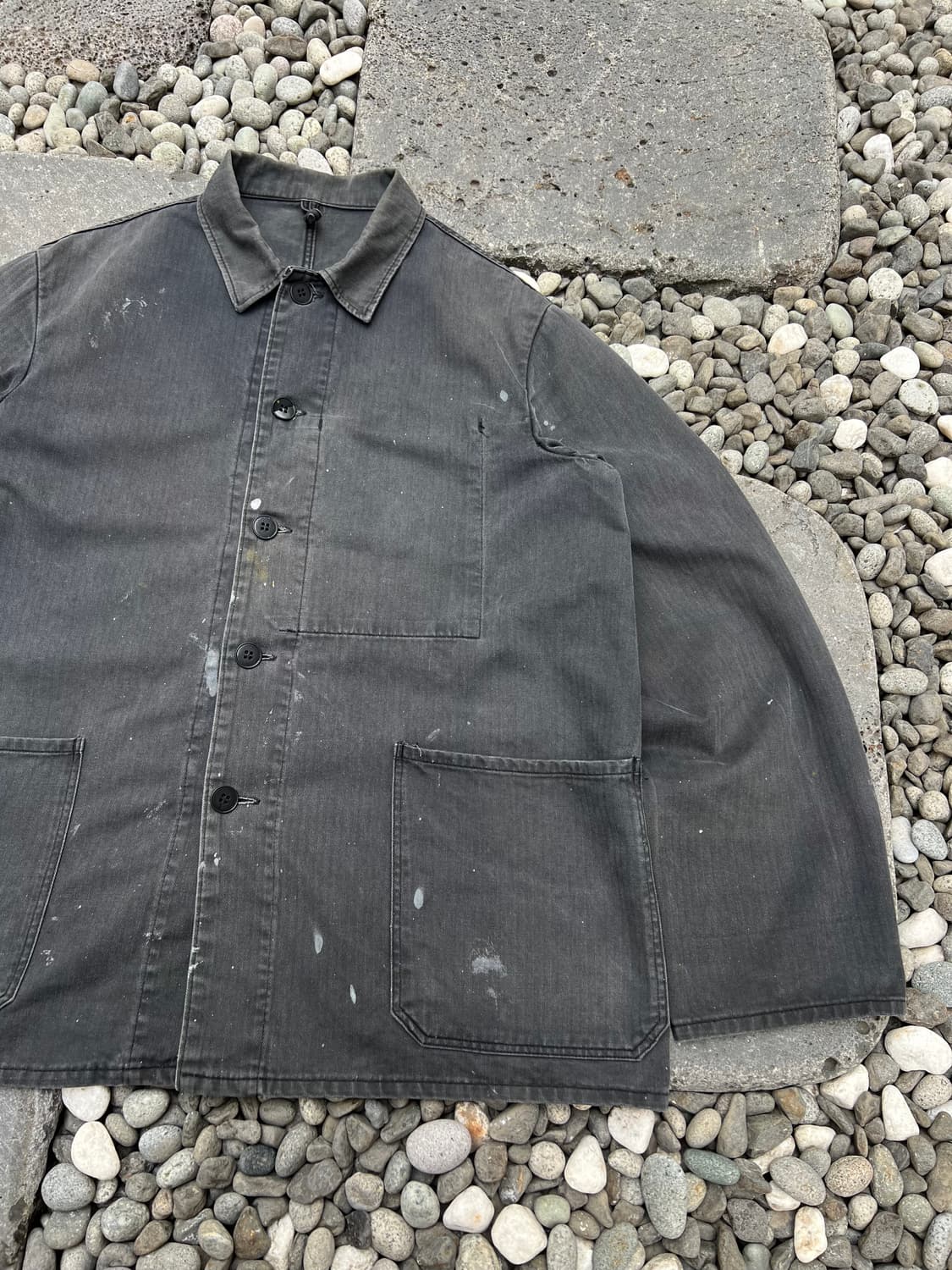 HARD FADED BLACK HBT 헤링본블랙프렌치워크자켓 상품이미지5