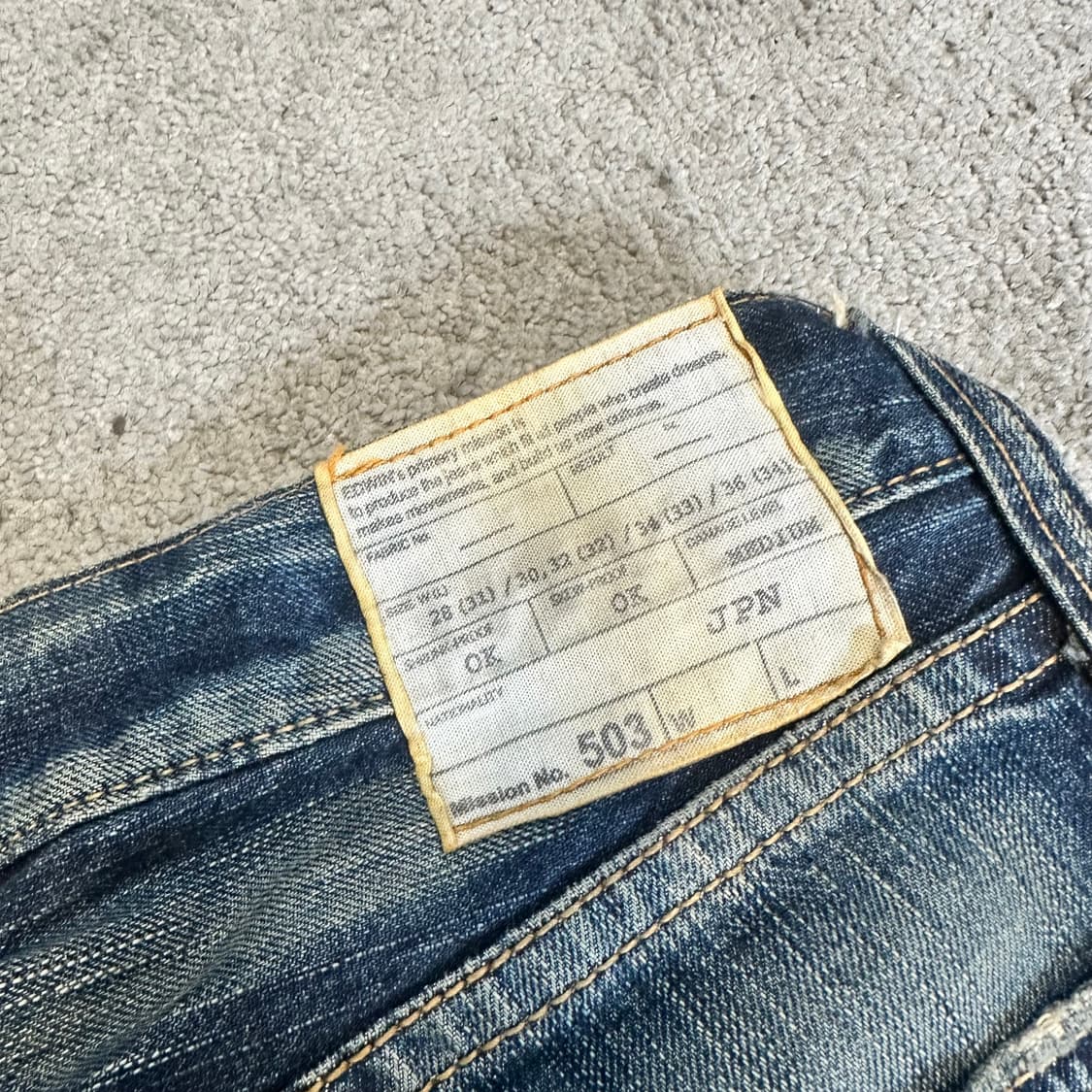 에드윈503 RVS 페이딩 레귤러 스트레이트 팬츠(30) 상품이미지9