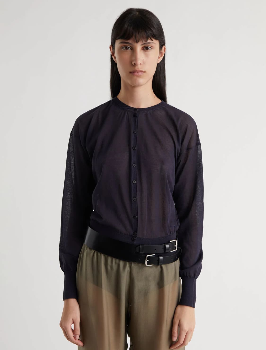 (M/L) 팔로마울 Penelope II 더블벨트 블랙 상품이미지1