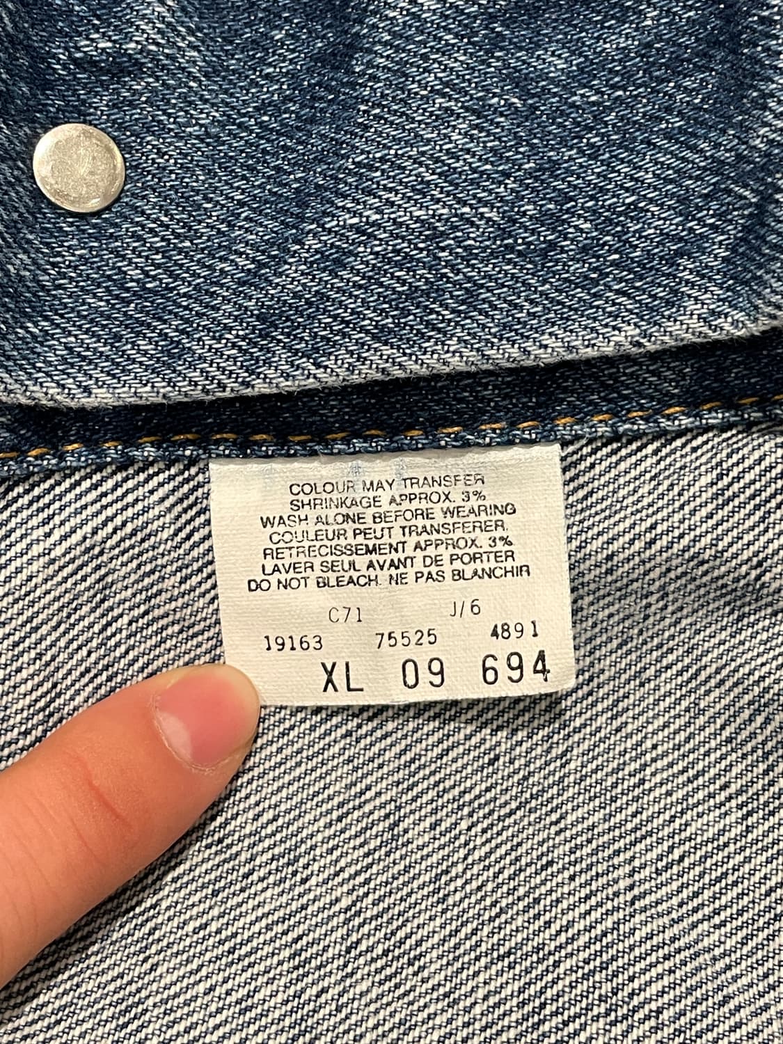 90s 리바이스 3세대 데님 자켓 상품이미지6