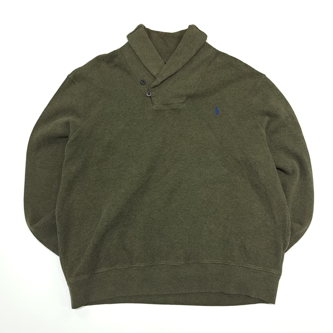 CN836 XL 폴로 랄프로렌 올리브그린 숄카라 긴팔 니트 스웨터 상품이미지1