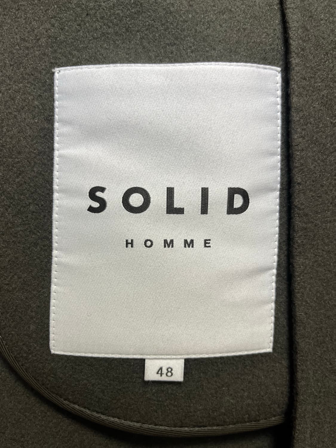 솔리드옴므 23fw 다크그레이 캐시미어 핸드메이드 코트 48사이즈 상품이미지5
