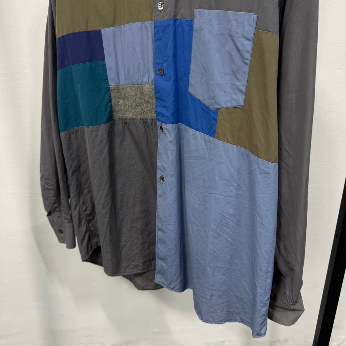 꼼데가르송 셔츠 컬러블록 패치워크 셔츠  상품이미지4