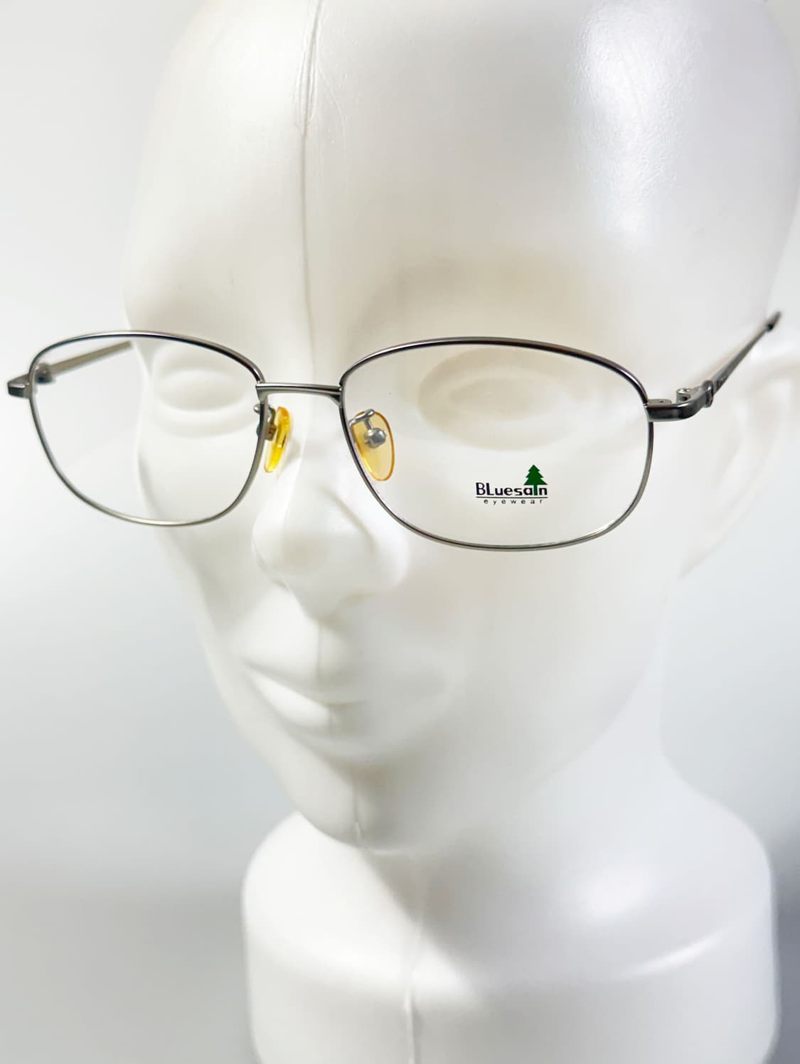 90s BLUESAIN 매트 실버 메탈 슬림 스퀘어 빈티지 안경 상품이미지9