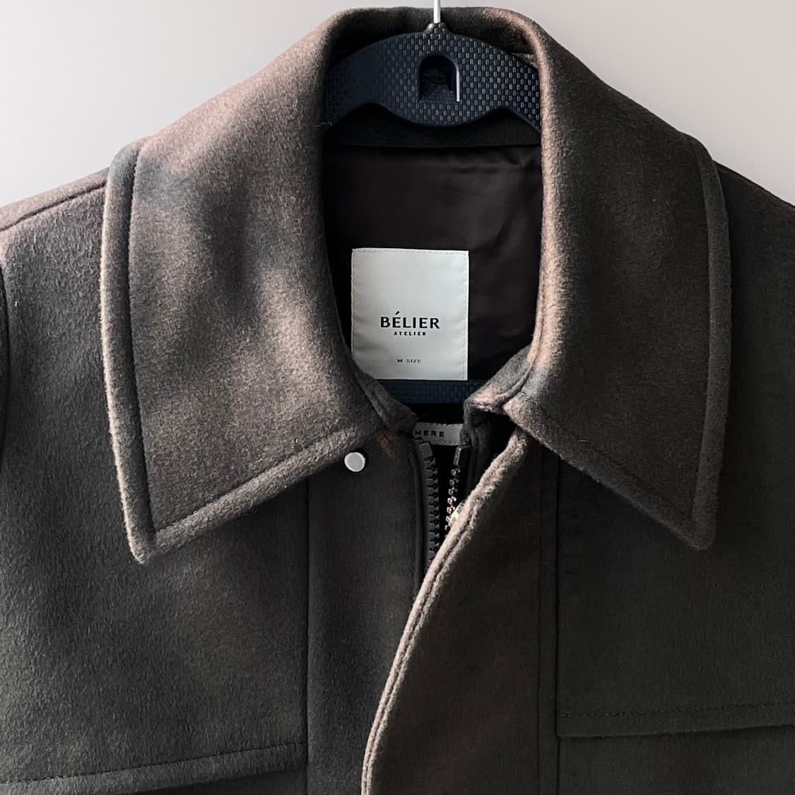 [ BELIER ] 캐시미어 헤비 크롭 자켓 (카키브라운) Msize 상품이미지2