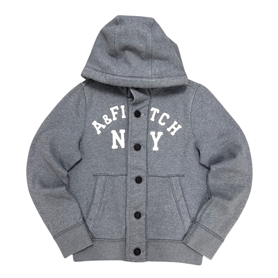 아베크롬비 그레이 버튼업 후드집업(L) 상품이미지1