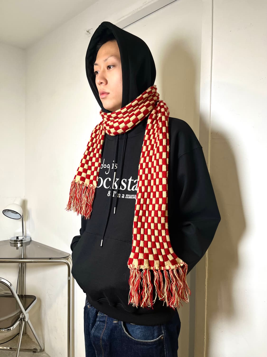 Check Pattern Acylic Muffler 상품이미지1