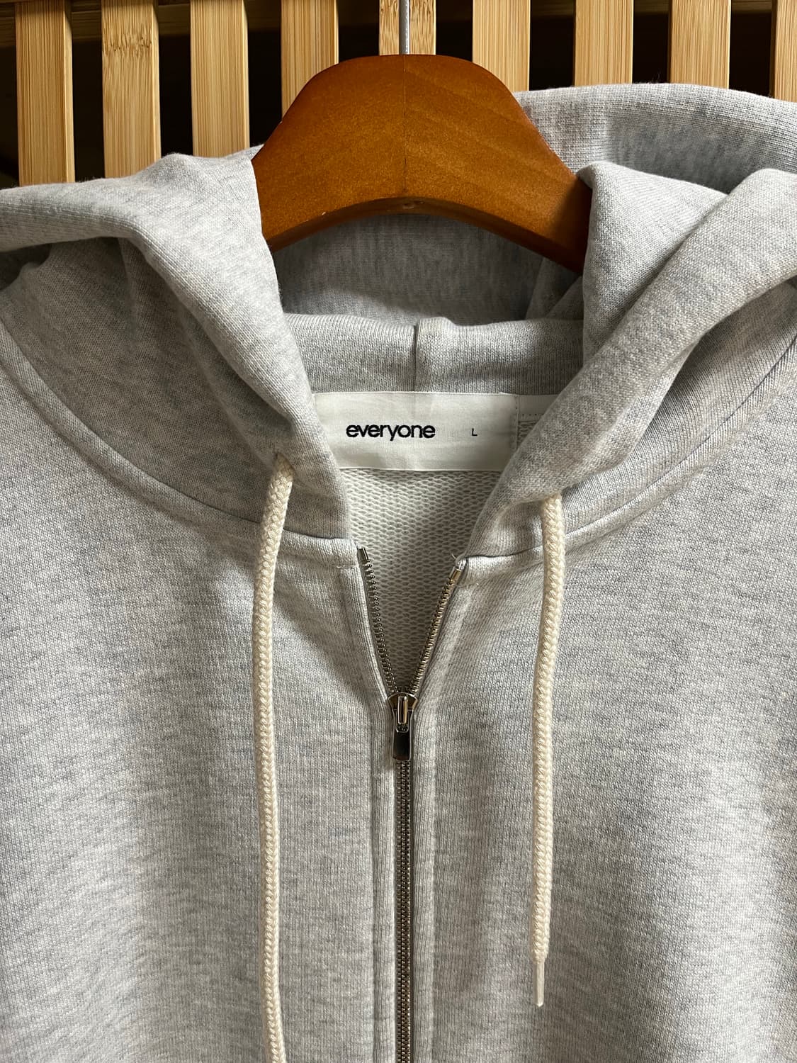 everyone 에브리원 도쿄 럭셔리 코튼 집업 후디 그레이 상품이미지4