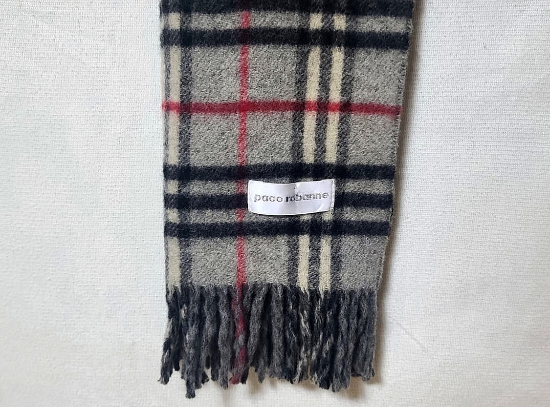 Paco Rabanne 파코라반 타탄체크 양면 울머플러 상품이미지5
