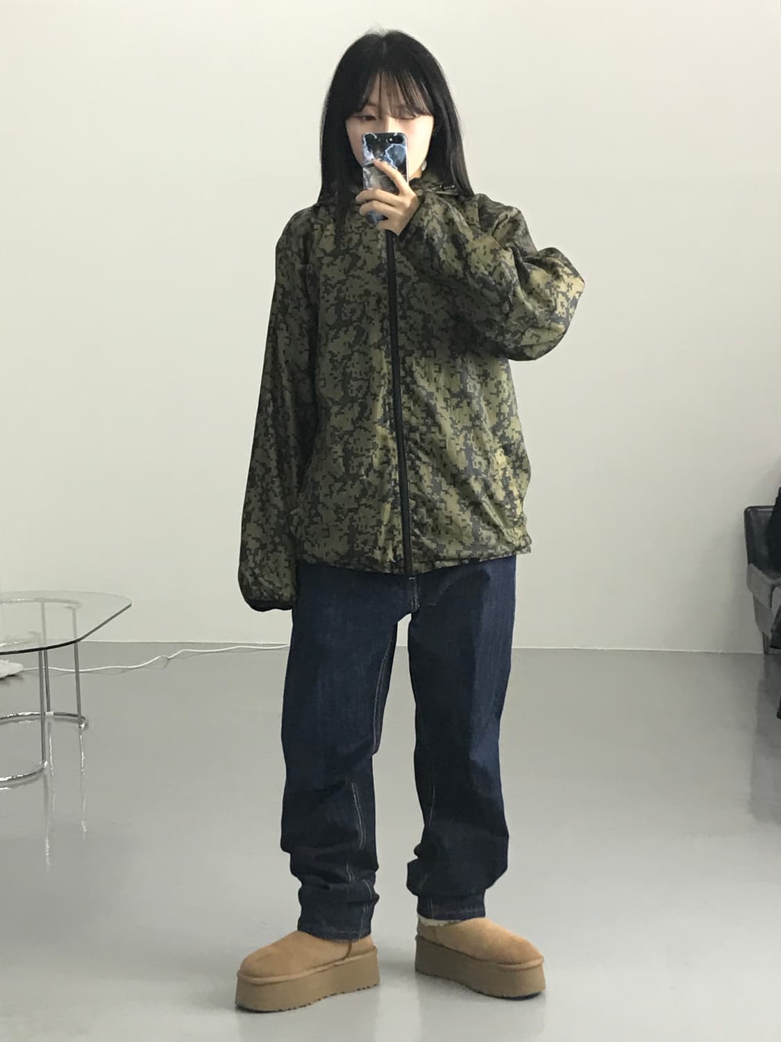 밀리터리 카모 바람막이 상품이미지2