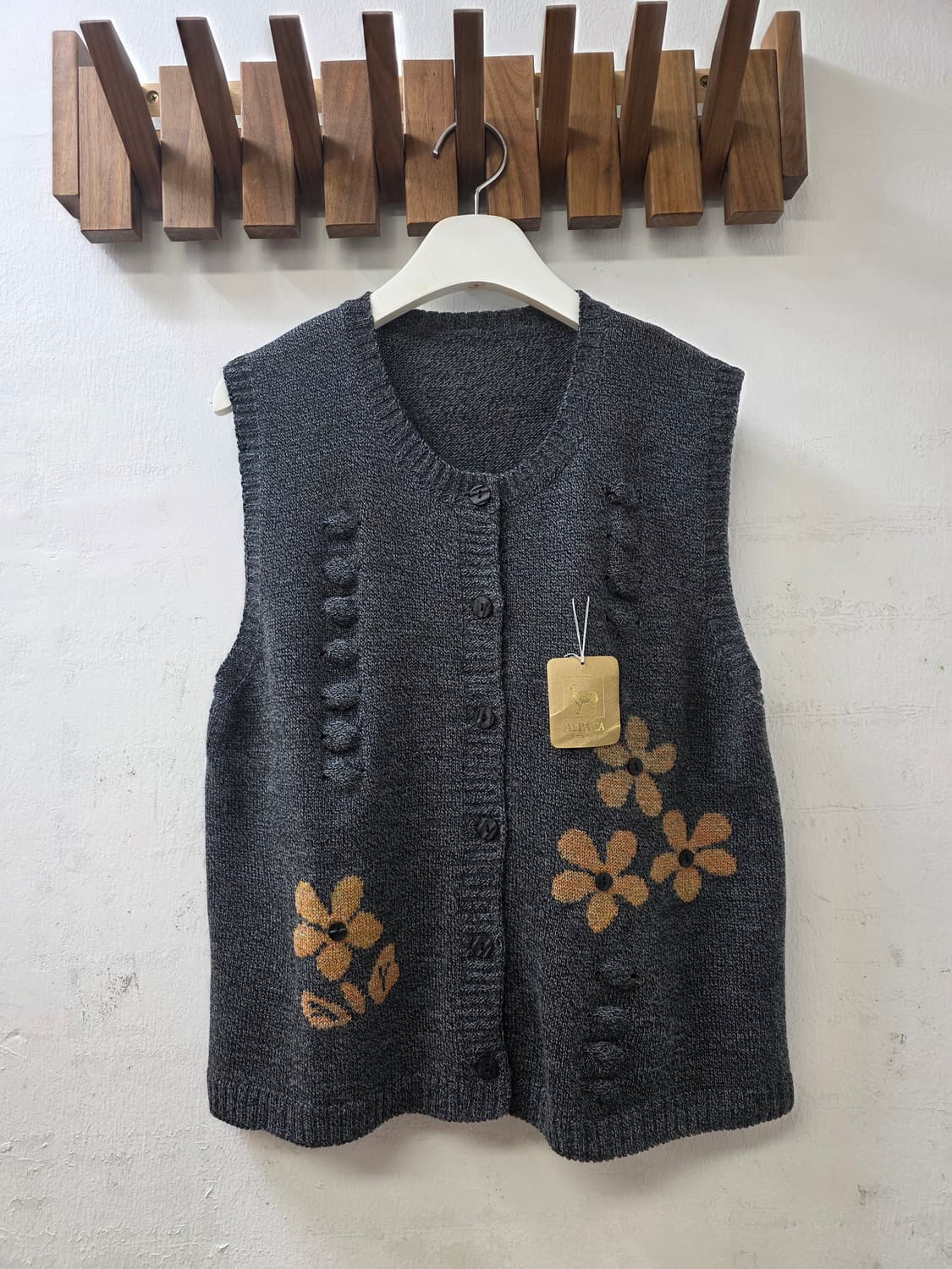 일본빈티지 알파카조끼 상품이미지1