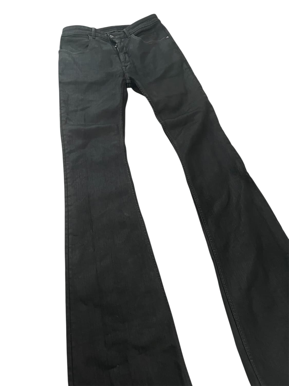 릭오웬스 부츠컷 블랙왁스 코팅 데님진 SBW 상품이미지2