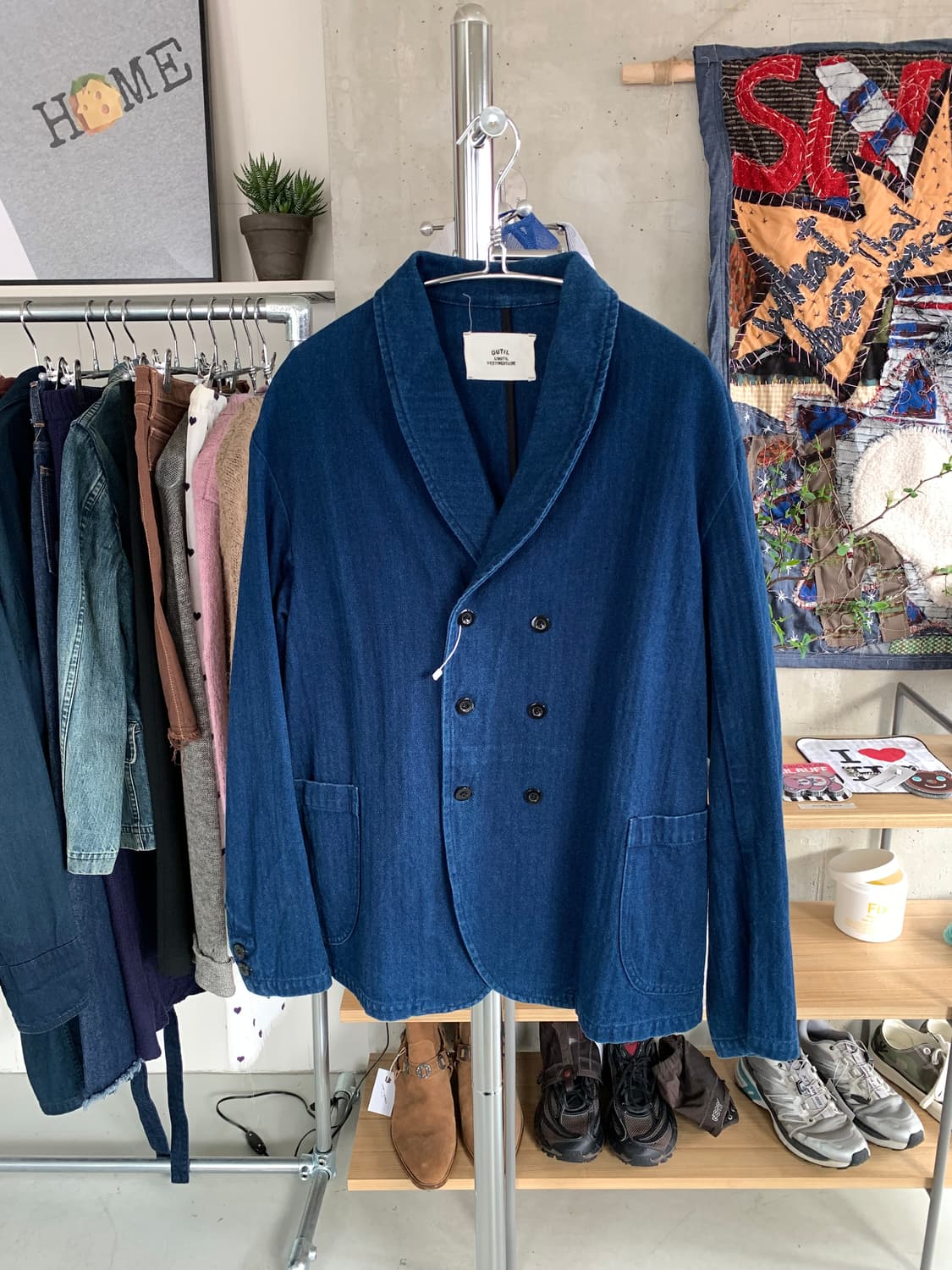 Outil 우티 인디고 더블 블레이저 자켓 상품이미지1