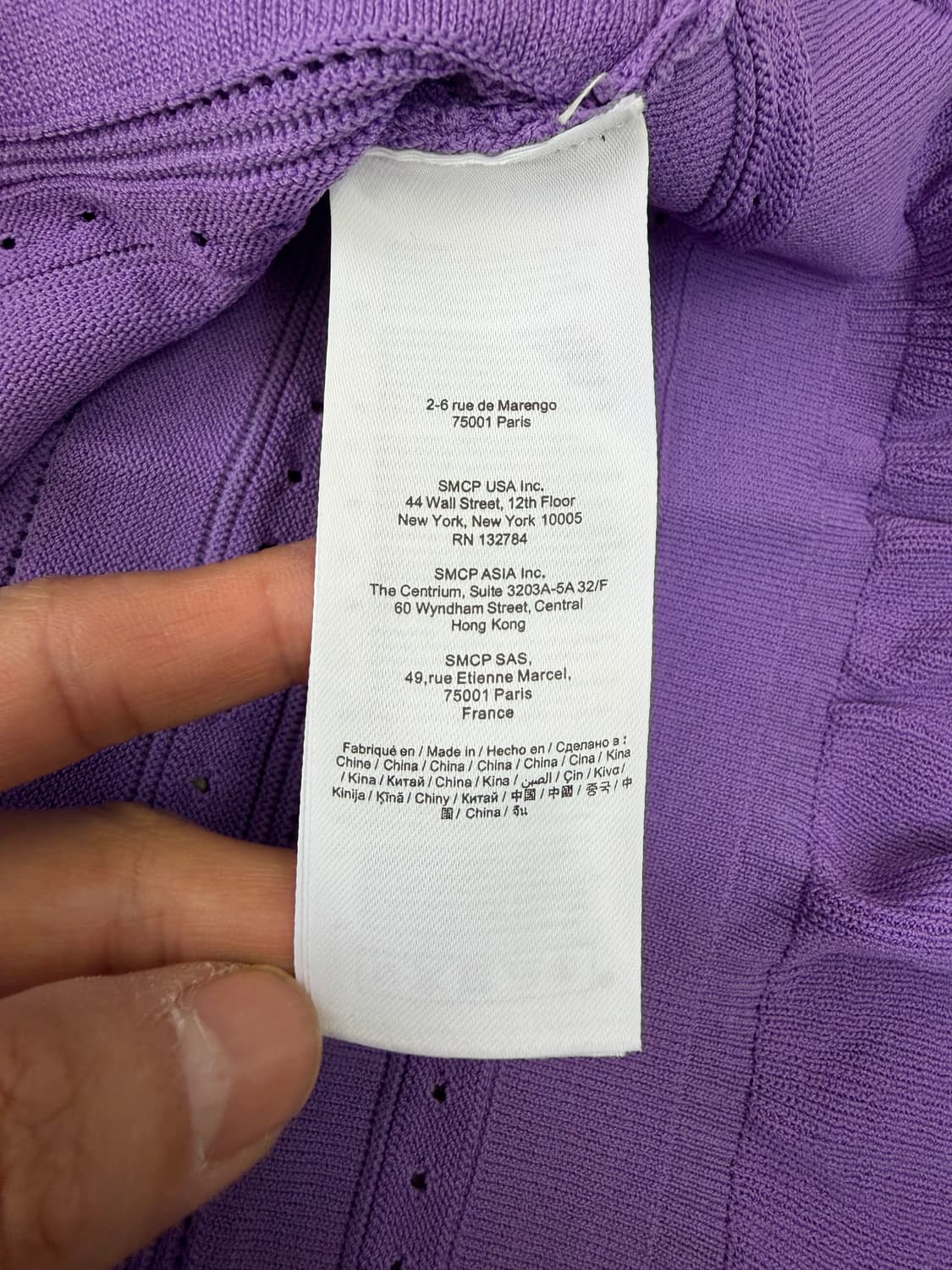 정품) 산드로 신형 퍼플 브이넥 원피스 2  상품이미지7