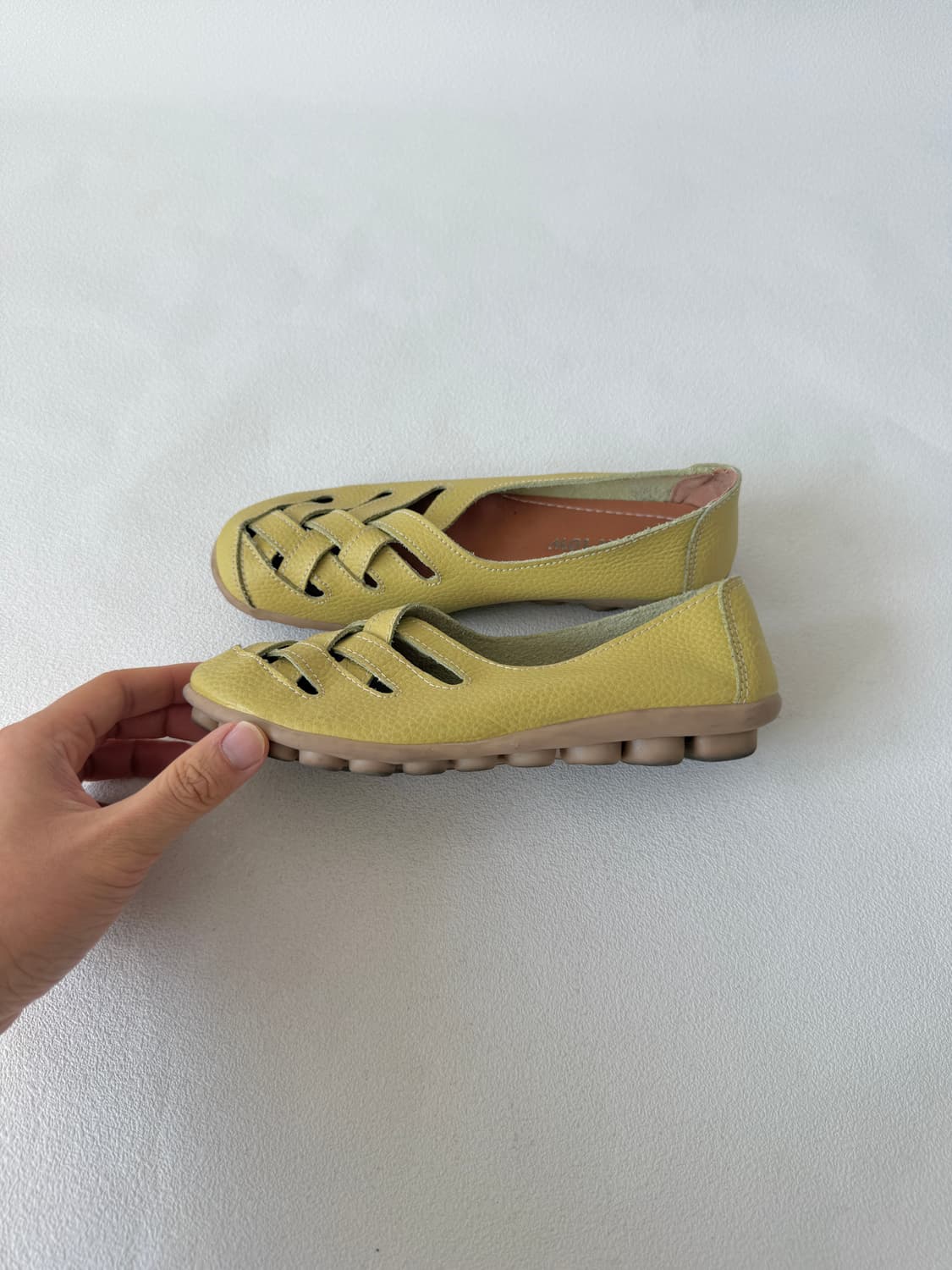 [EU37]Pre owned 레더 플랫슈즈 상품이미지1