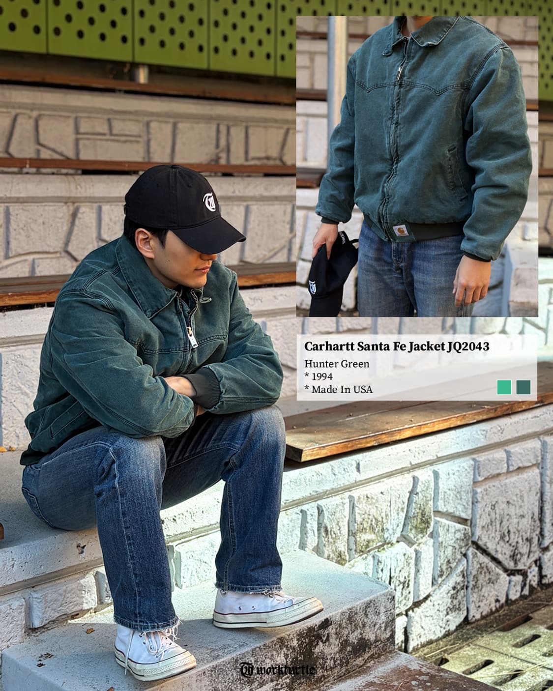 90s 칼하트 산타페 JQ2043 HTG XL USA🇺🇸 상품이미지2