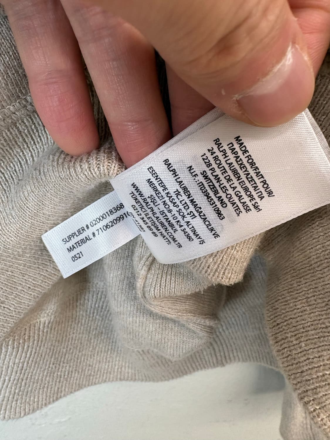 폴로랄프로렌 램스울 니트 스웻셔츠 베이지 상품이미지7