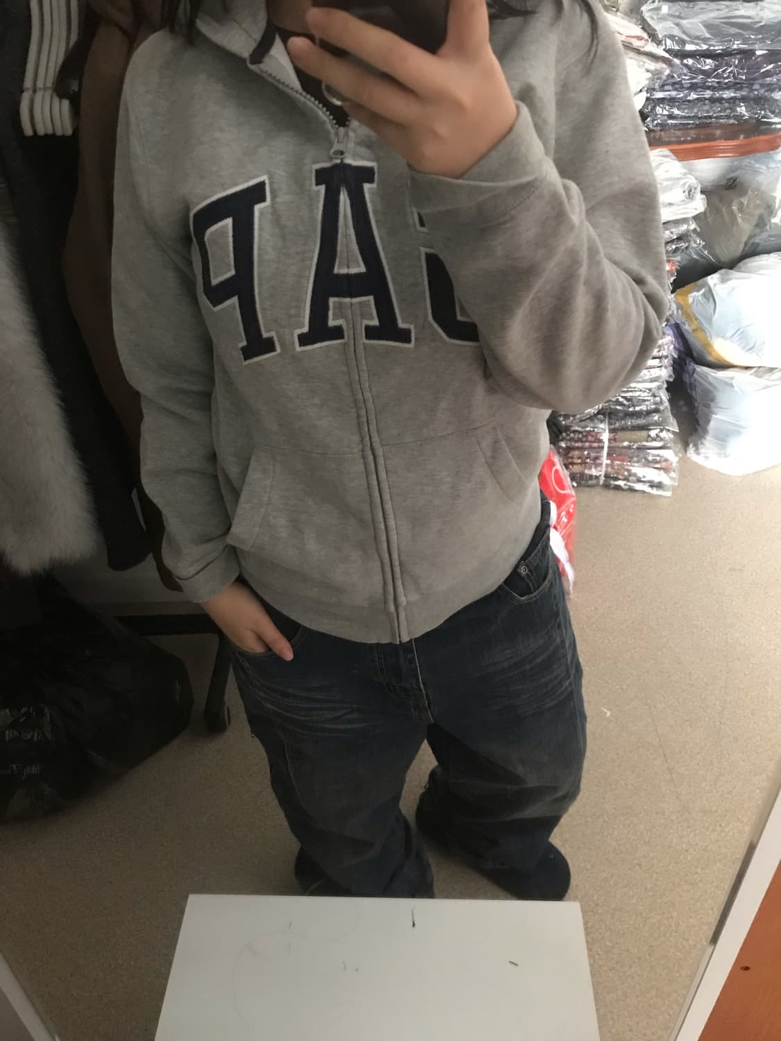 갭 후드집업 그레이 상품이미지1