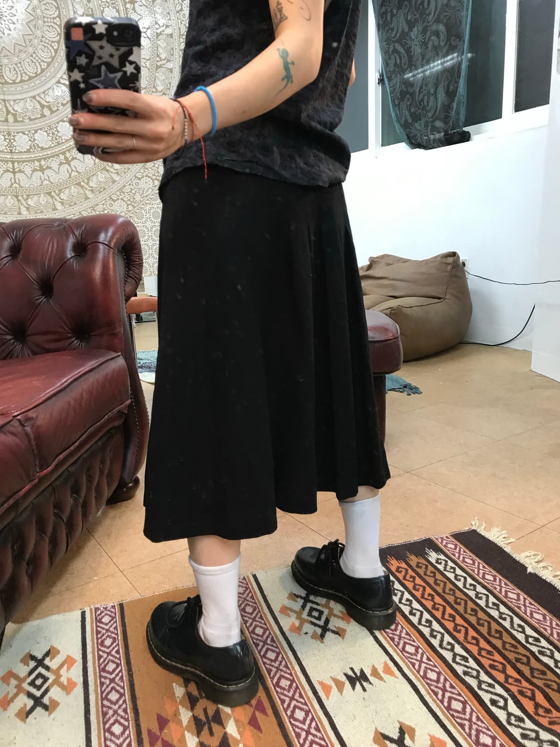 Subi 턱 모직 미디스커트  상품이미지2