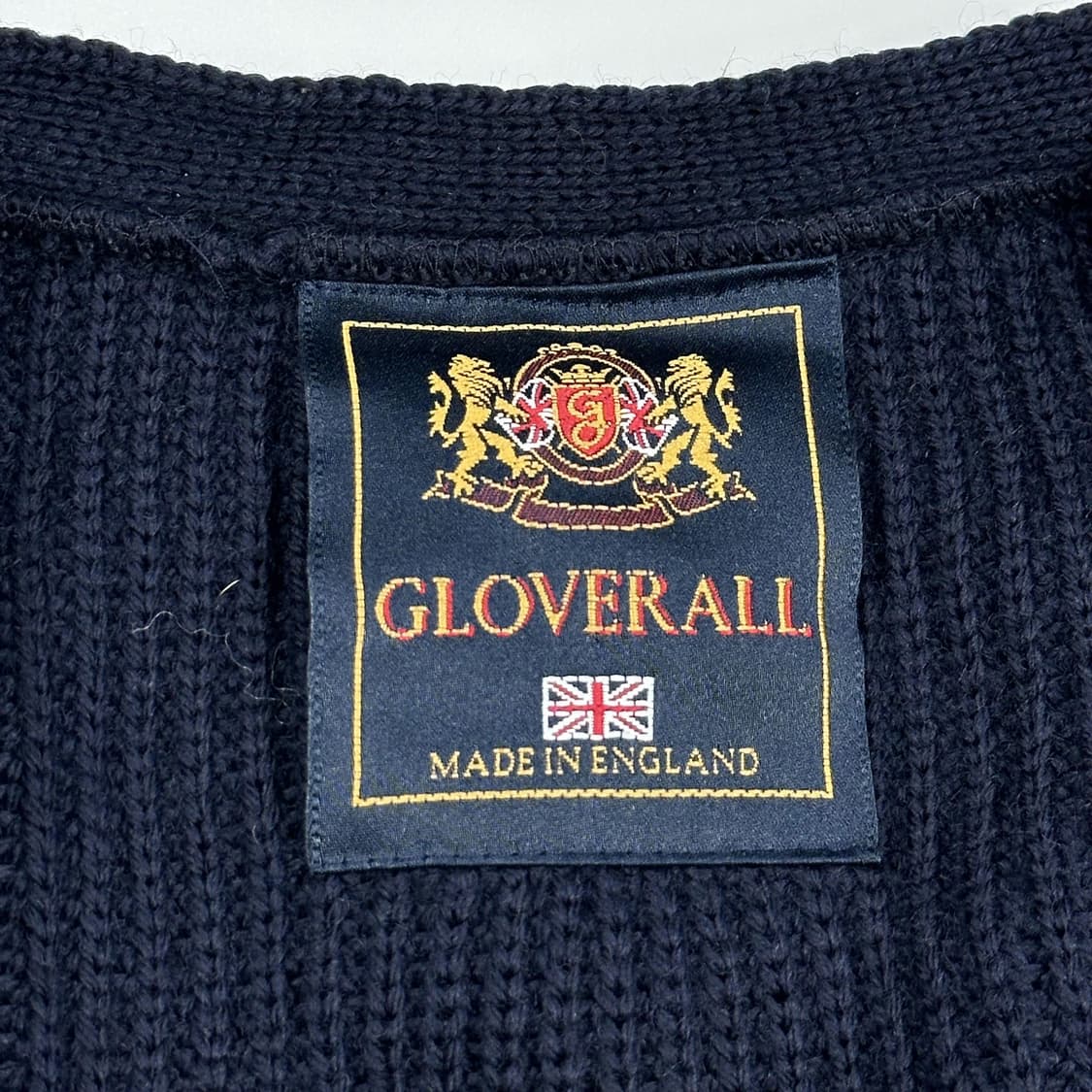 글로버올 잉글랜드  헤비 울 니트 가디건 네이비 XL 상품이미지4