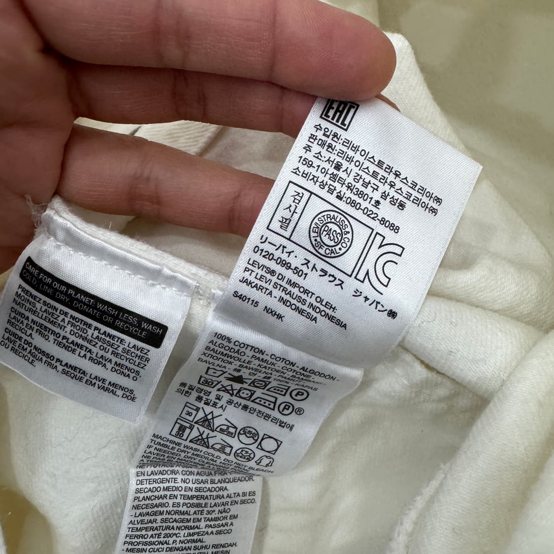 L 리바이스 오랜지탭 화이트 데님 트러커 자켓  상품이미지6