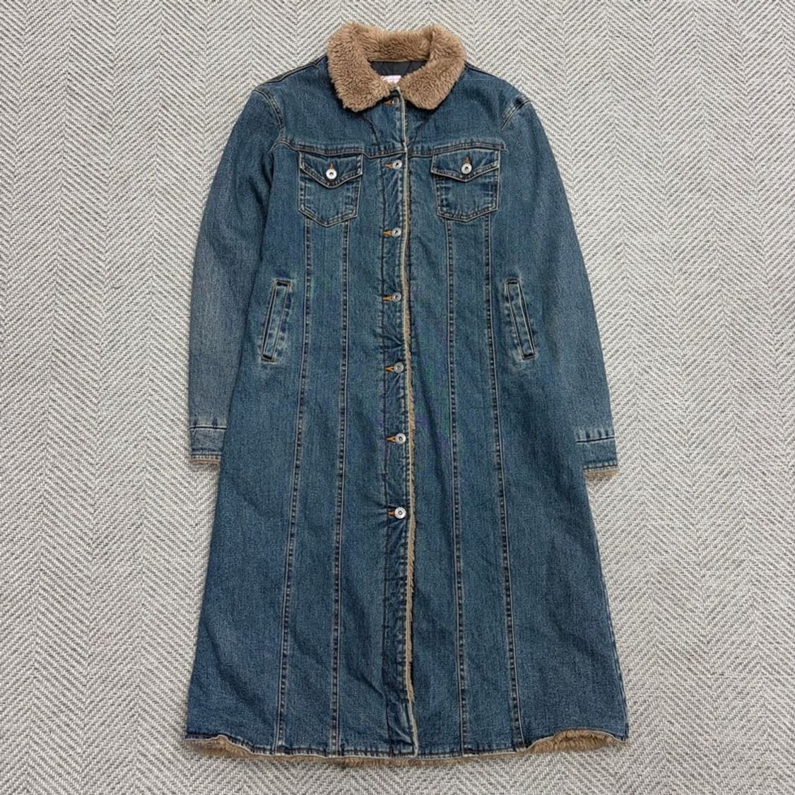 캐롤크리스찬포엘 세르파 데님 롱 자켓 v1683 상품이미지1